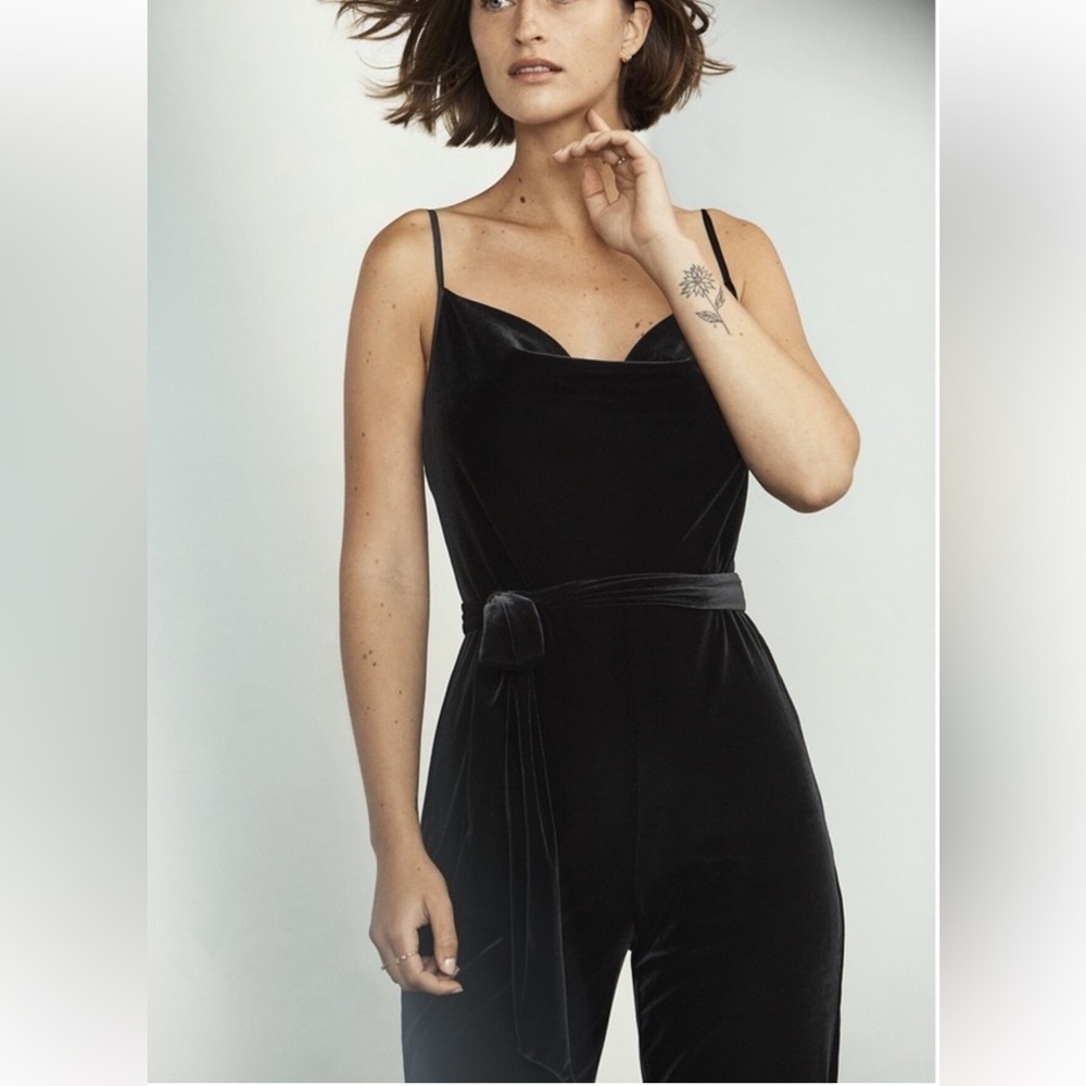 Banana Republic Cowl Neck Velvet Jumpsuit | Sz 8
